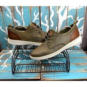 Born Mens Green Leather Marcus Casual Oxford Sneaker Lightweight Size 12M